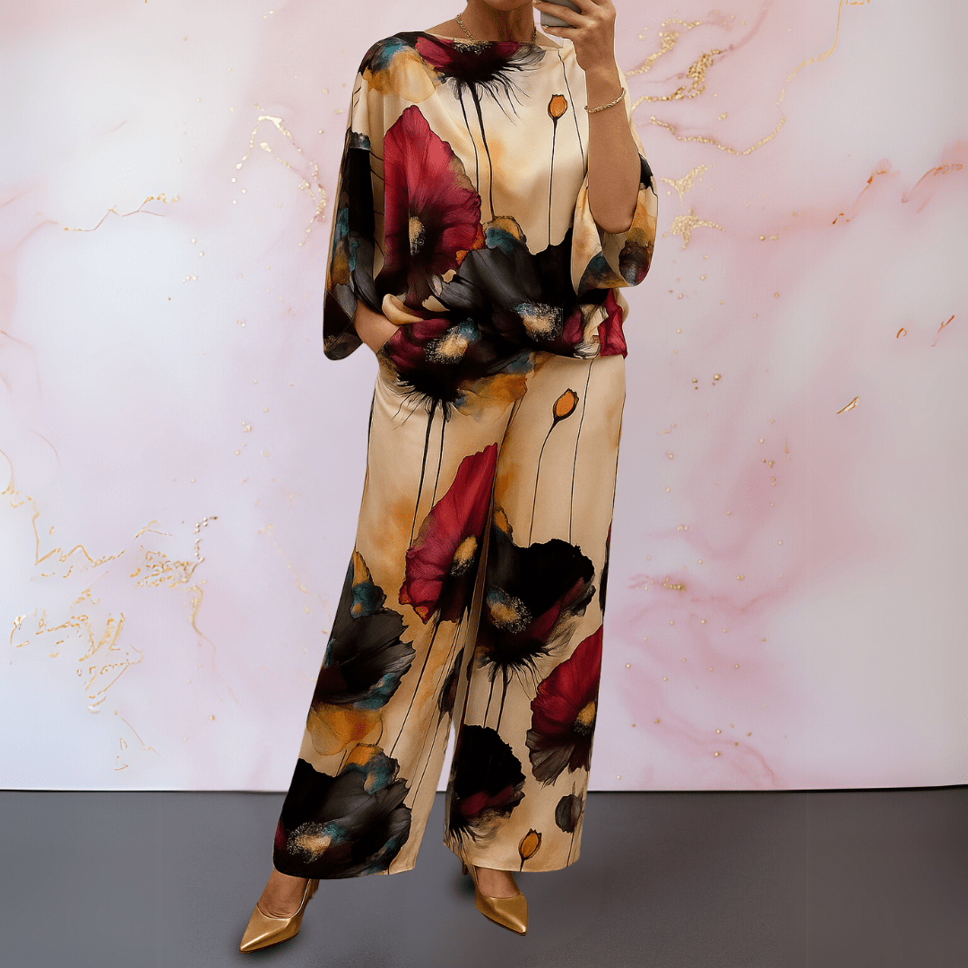 Mona™ | Satin todelt sæt til kvinder