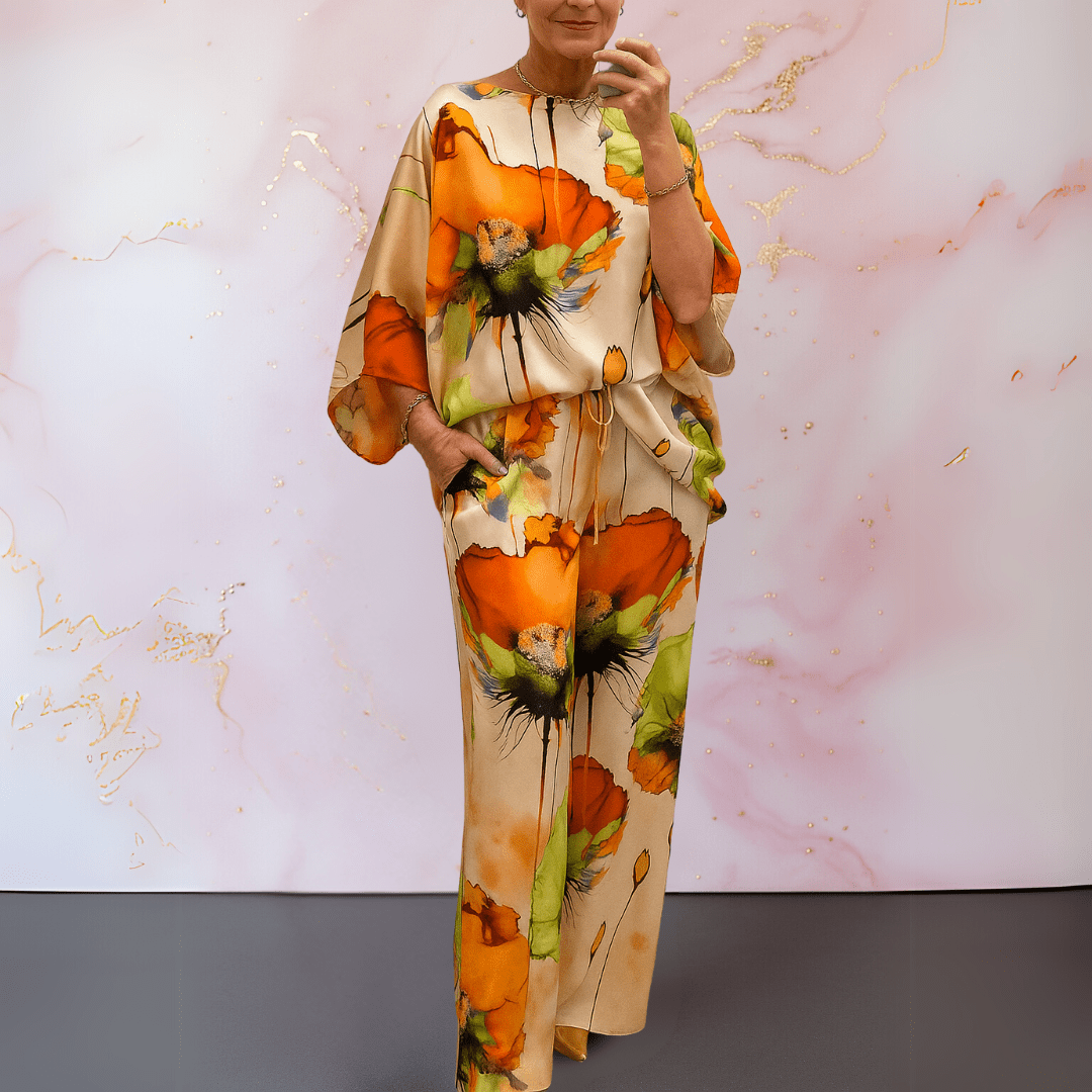 Mona™ | Satin todelt sæt til kvinder